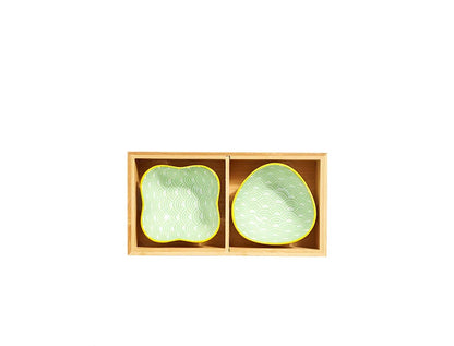 Japanese Wooden Tray – 9-Compartment Bamboo Plate