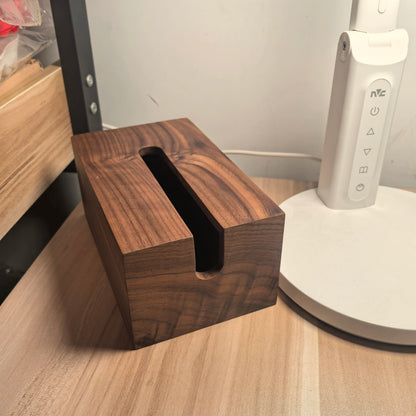Walnut Tissue Organizer