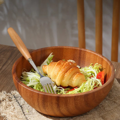 Acacia Wooden Salad Bowl – Japanese Style