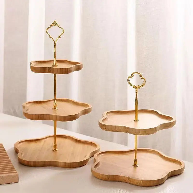 3/2-Tier Wooden Dessert & Cake Stand