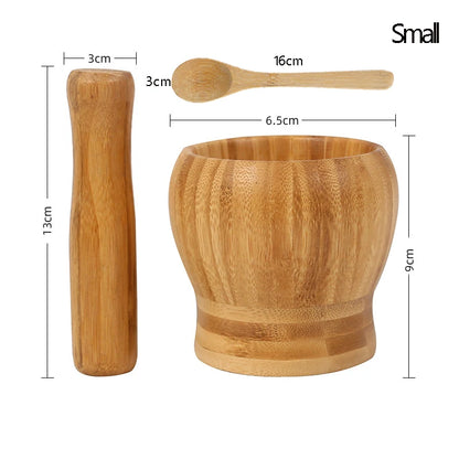 Bamboo Mortar & Pestle Set