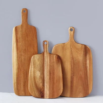 Wooden Serving Tray with Handle – Solid Wood Board