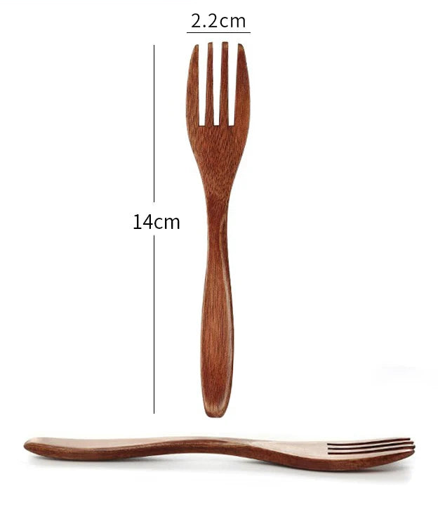 Mini Wooden Spoon & Fork Set – Coffee & Dessert Utensils