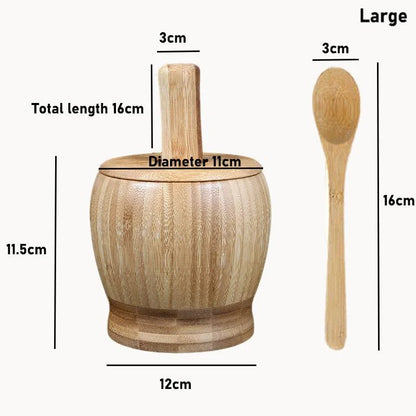 Bamboo Mortar & Pestle Set