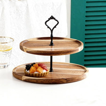 2-Tier Wooden Dessert & Display Stand