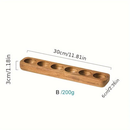 Wooden Egg Storage Tray – Multi-Compartment Kitchen Organizer