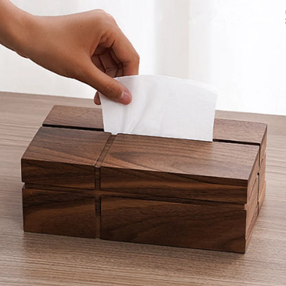 Walnut Tissue Organizer