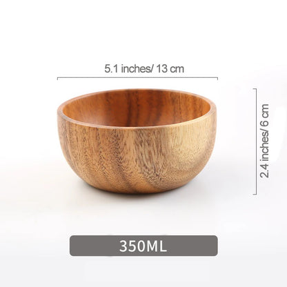 Acacia Wooden Salad Bowl – Japanese Style
