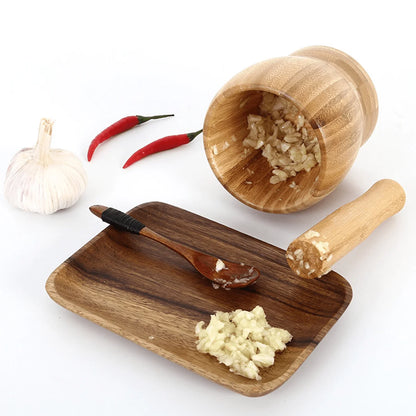 Bamboo Mortar & Pestle Set