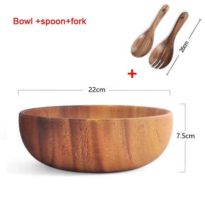 Acacia Wooden Serving Bowl