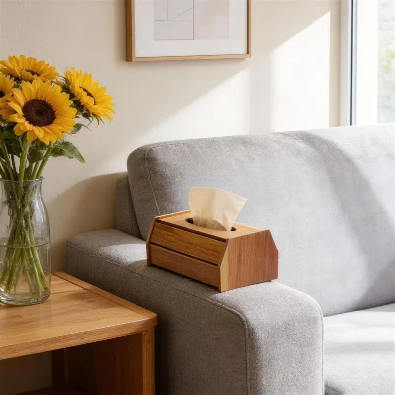 Wooden Tissue Box Case