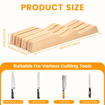 Wooden Knife Storage Rack