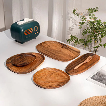 Rustic Acacia Wood Serving Tray
