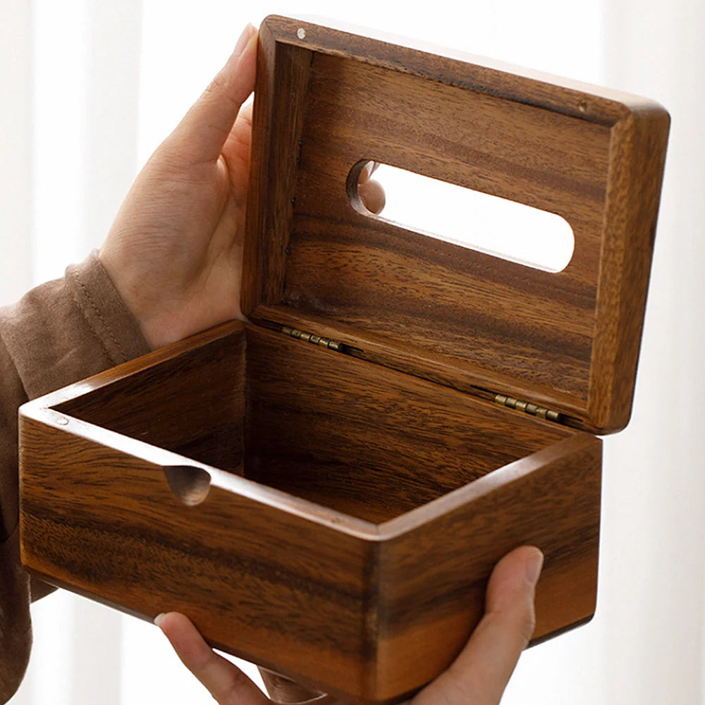 Walnut Tissue Organizer
