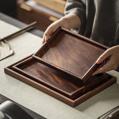 Elegant Wooden Rectangular Tray