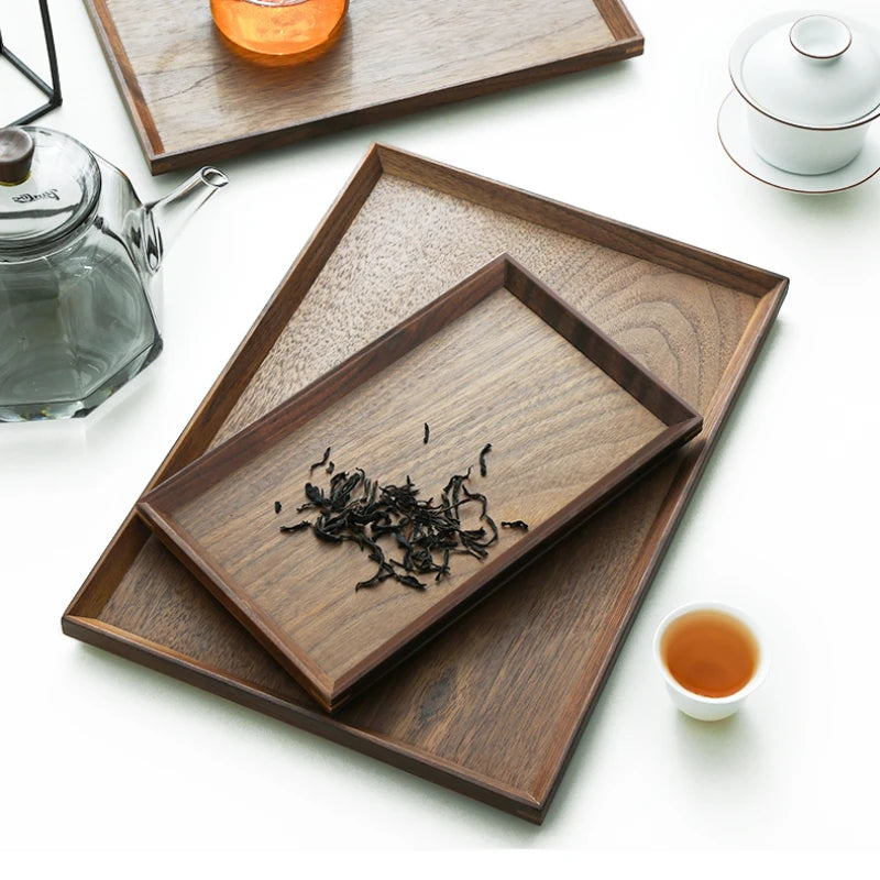 Walnut Wooden Tea Tray – Rectangular Serving Board