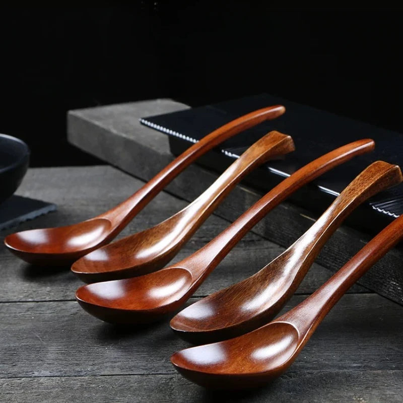 Wooden Soup Spoon – Long Handle Kitchen Utensil