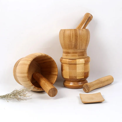 Bamboo Mortar & Pestle Set