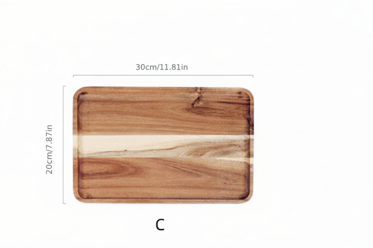 Acacia Wood Coffee Serving Tray