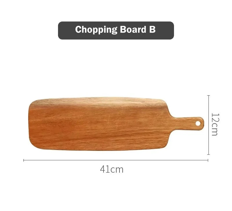 Wooden Serving Tray with Handle – Solid Wood Board