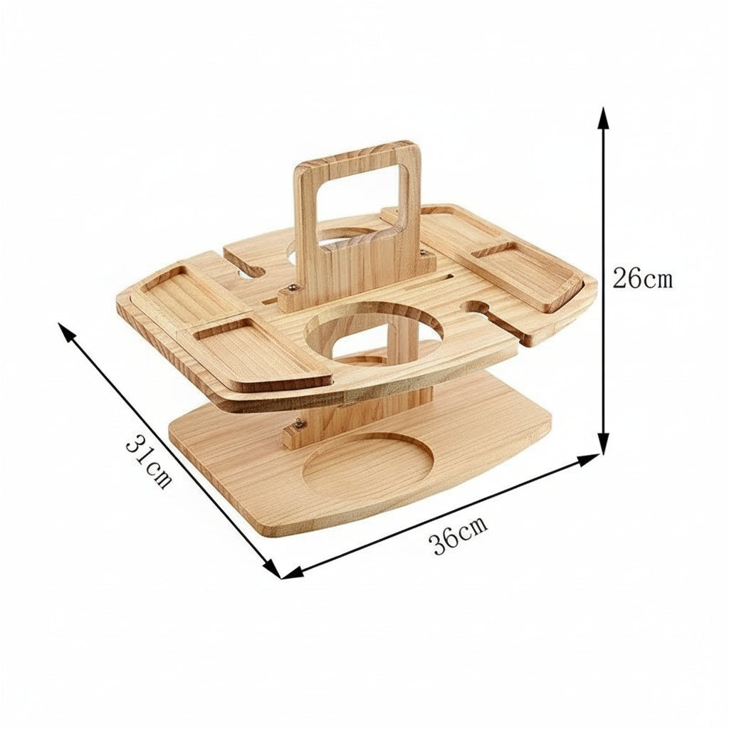 Wooden Folding Picnic Wine Table