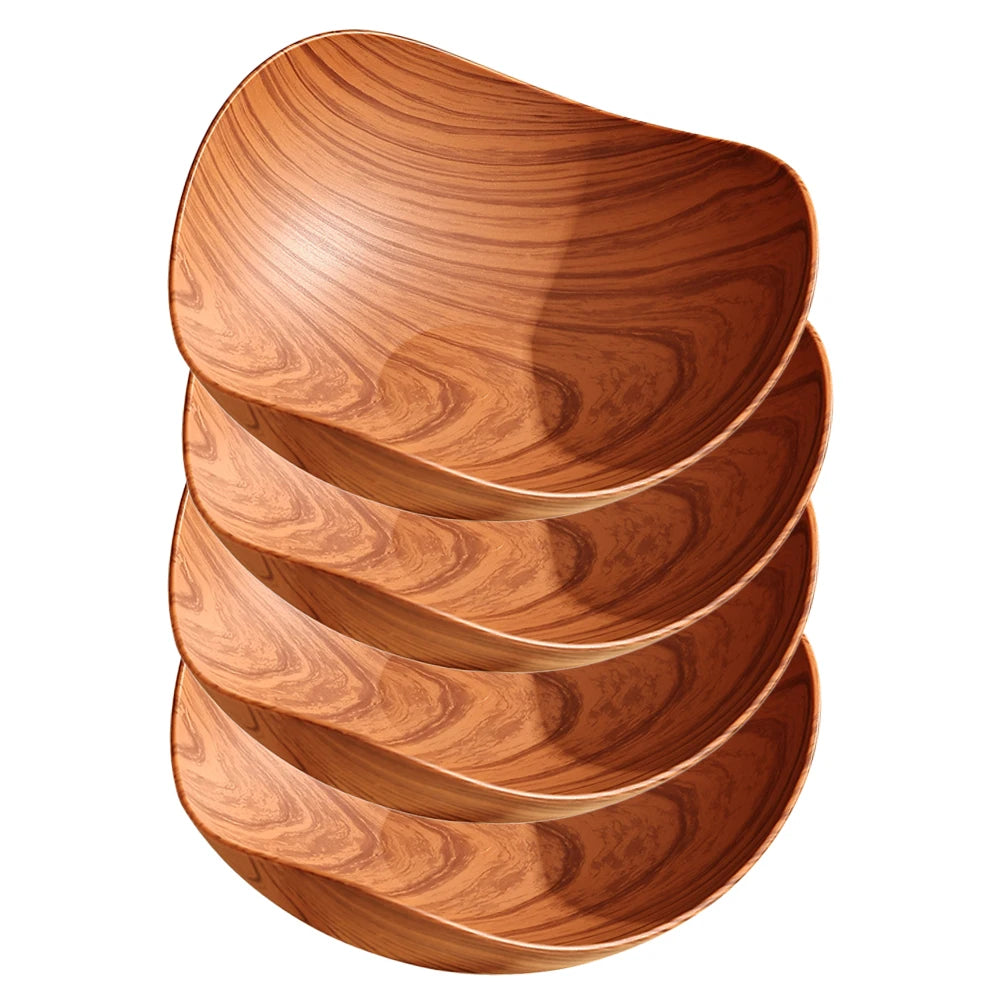 Wood Grain Snack Bowl – Creative Curved Design