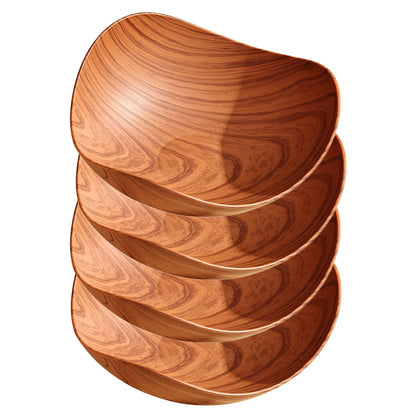 Wood Grain Snack Bowl – Creative Curved Design