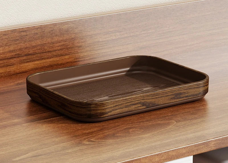 Rustic Wood Grain Serving Tray