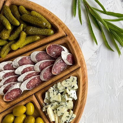 8-Piece Wooden Charcuterie & Snack Tray