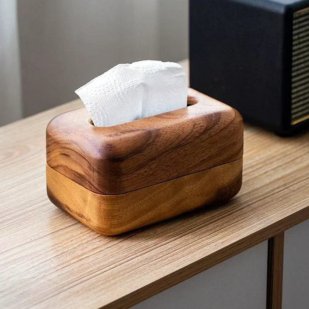 Walnut Tissue Organizer