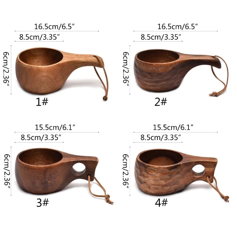 Outdoor Wooden Kuksa Cup – Camping & Coffee Mug (210ml)