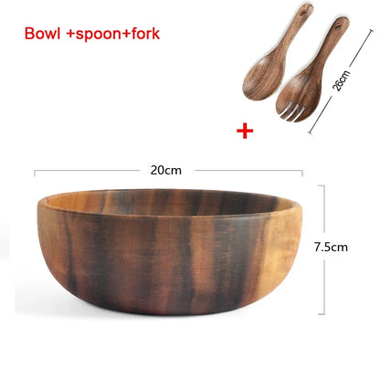 Acacia Wooden Serving Bowl