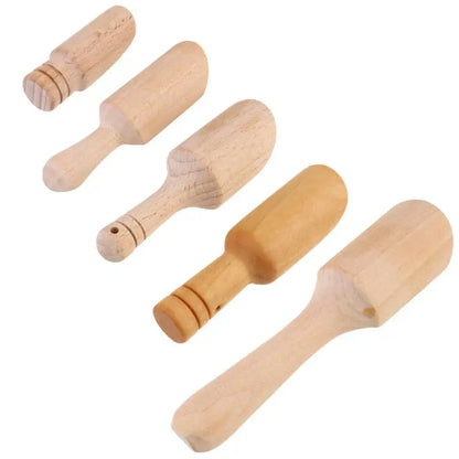 Set of 5 Mini Wooden Scoops