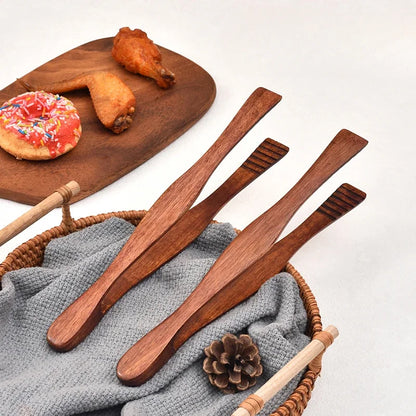 Wooden Kitchen Tongs – BBQ & Salad Serving Tool