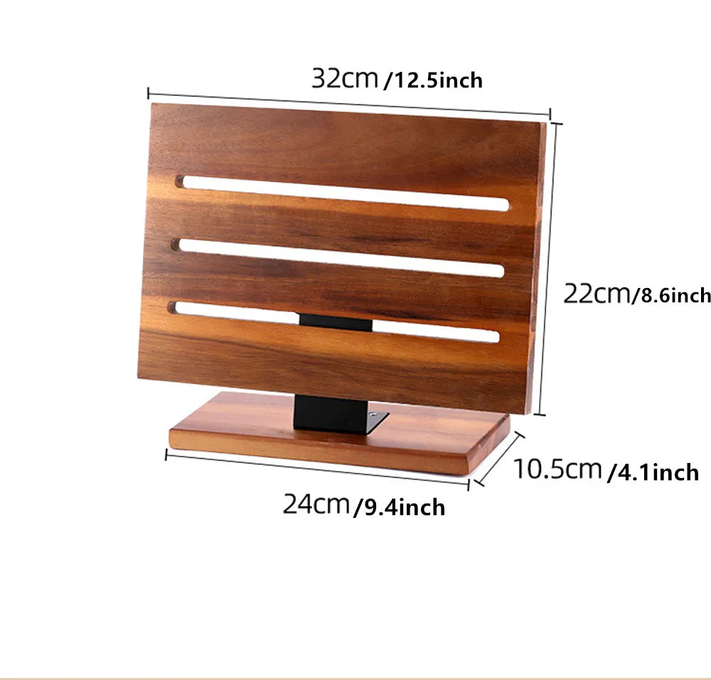 Magnetic Wooden Knife Block