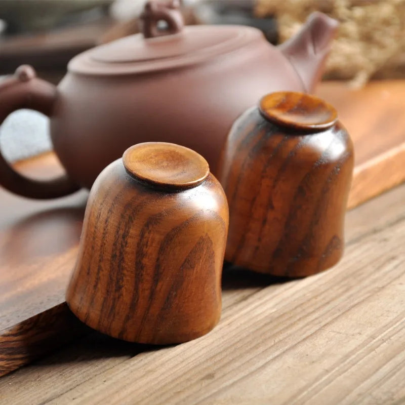 Handmade Wooden Tea Cup – Natural Solid Wood