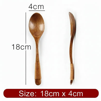 Mini Wooden Spoon & Fork Set – Coffee & Dessert Utensils
