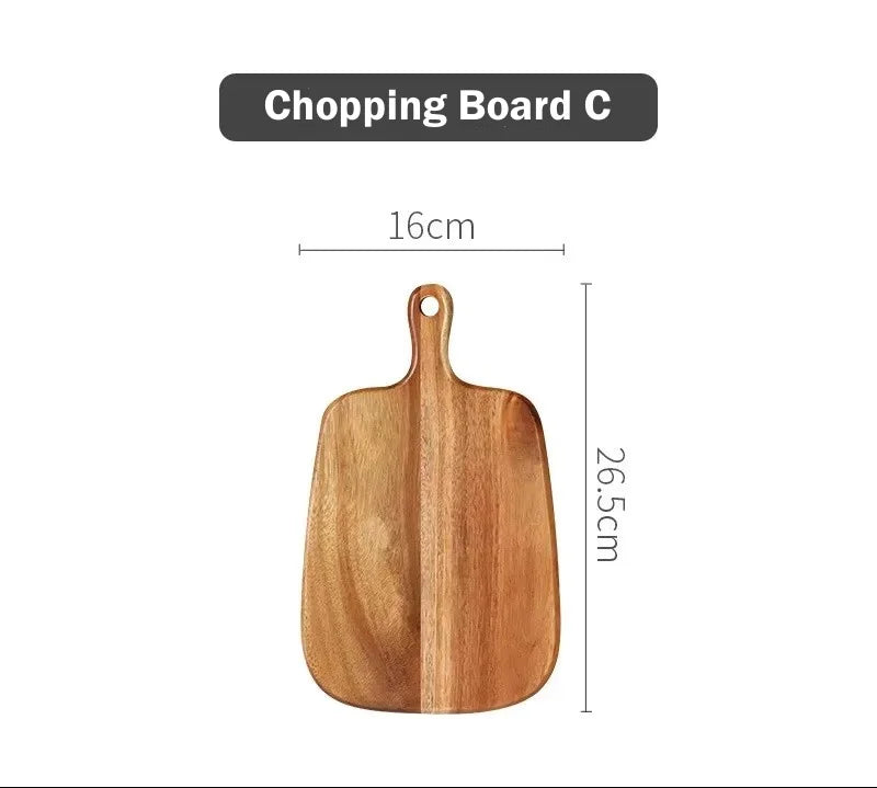 Wooden Serving Tray with Handle – Solid Wood Board