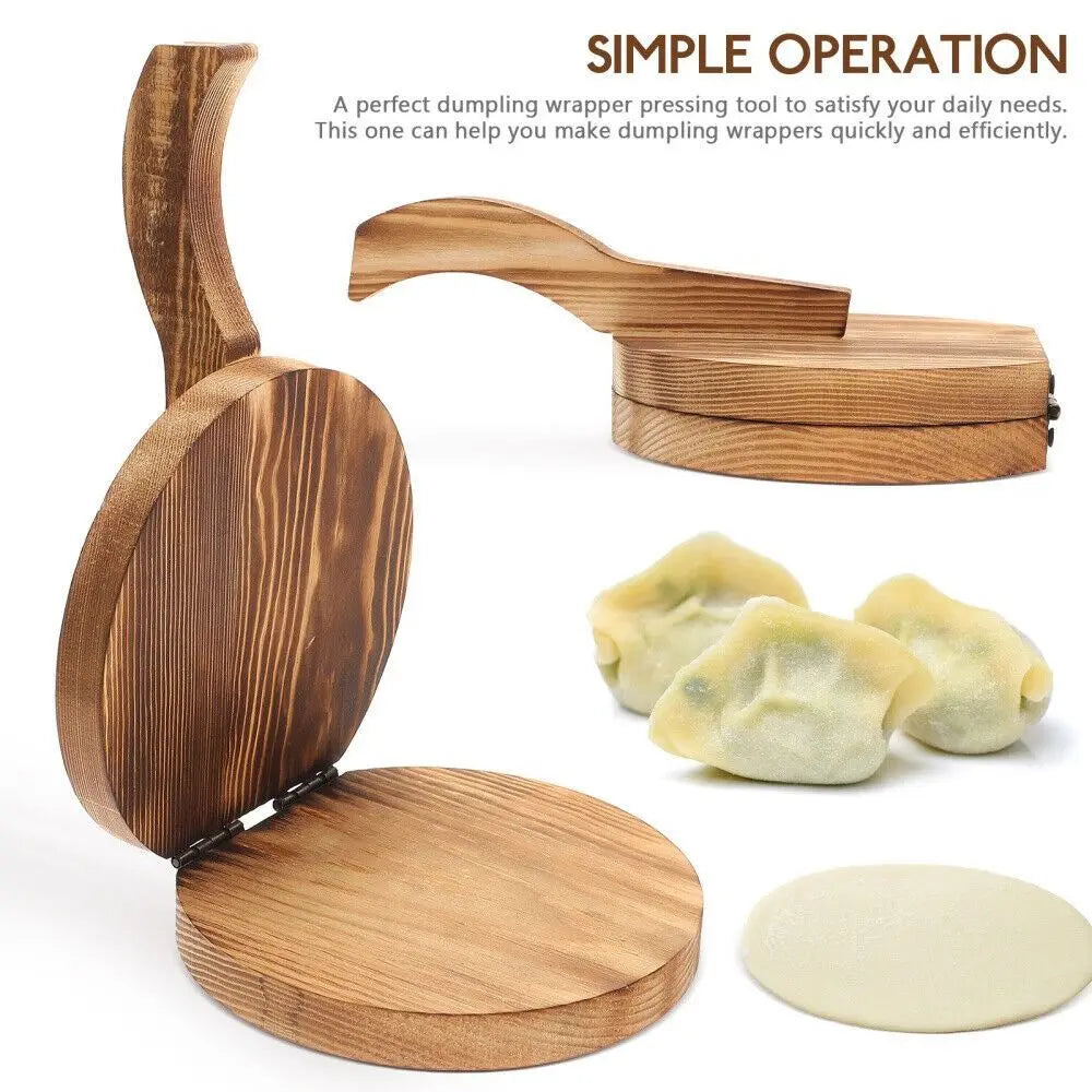 Wooden Dough Presser – Dumpling & Chapati Maker