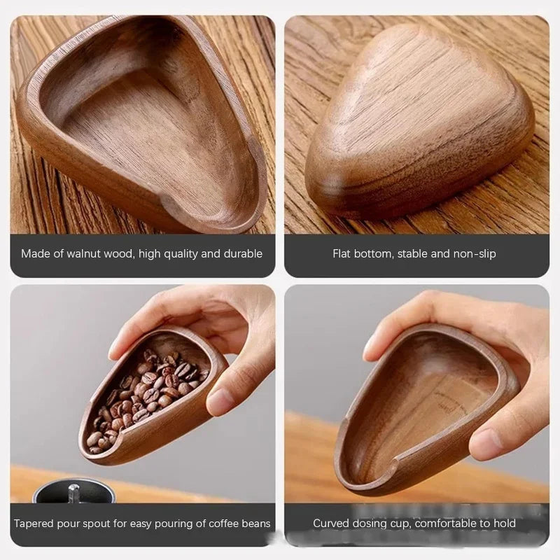 Wooden Coffee Bean Bowl – Natural Measuring Scoop