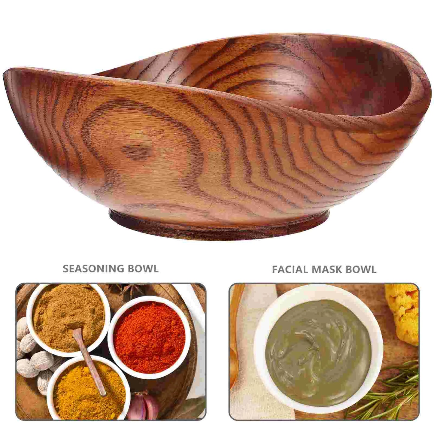 Solid Wood Fruit & Salad Bowl