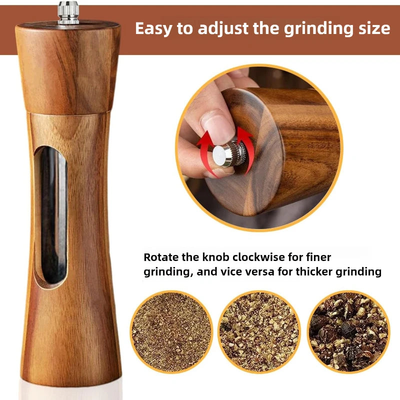 Wooden Salt & Pepper Grinder Set