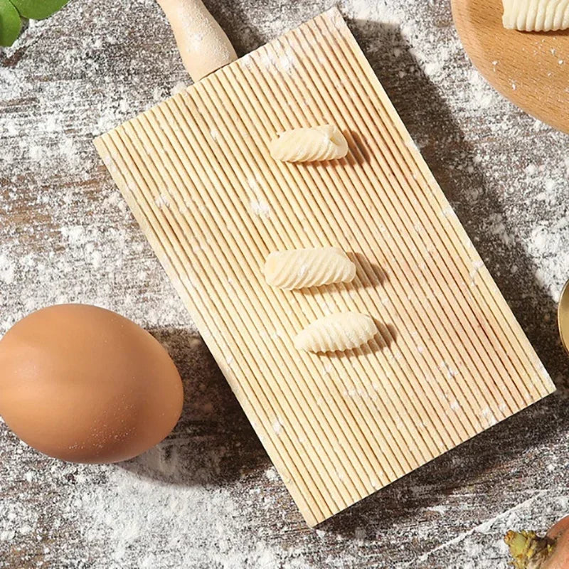 Wooden Pasta & Gnocchi Board – Dough Rolling Tool