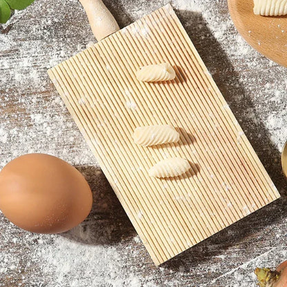 Wooden Pasta & Gnocchi Board – Dough Rolling Tool