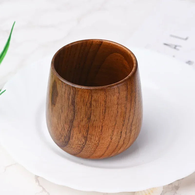 Natural Wooden Cup – Handmade 160ml Wood Tea Cup