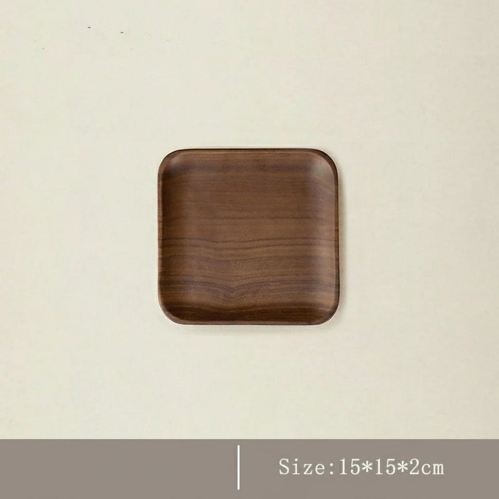 Walnut Wooden Tray – Japanese Rectangular Serving Plate