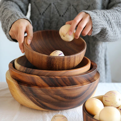 Premium Acacia Bowl – Salad, Mixing & Serving