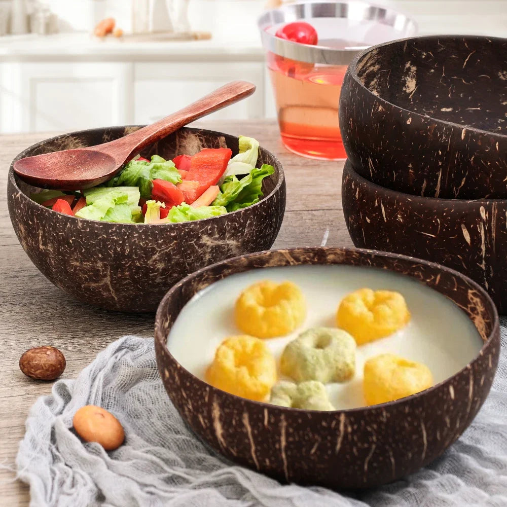 Natural Coconut Bowl Set