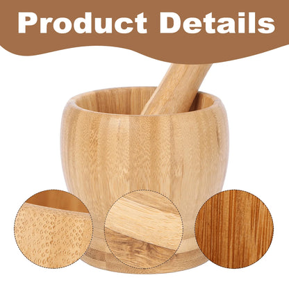 Bamboo Mortar & Pestle Set