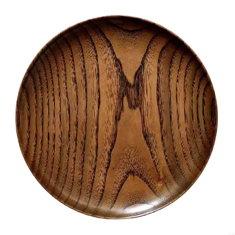 Acacia Wooden Plate – Round Solid Fruit & Snack Dish